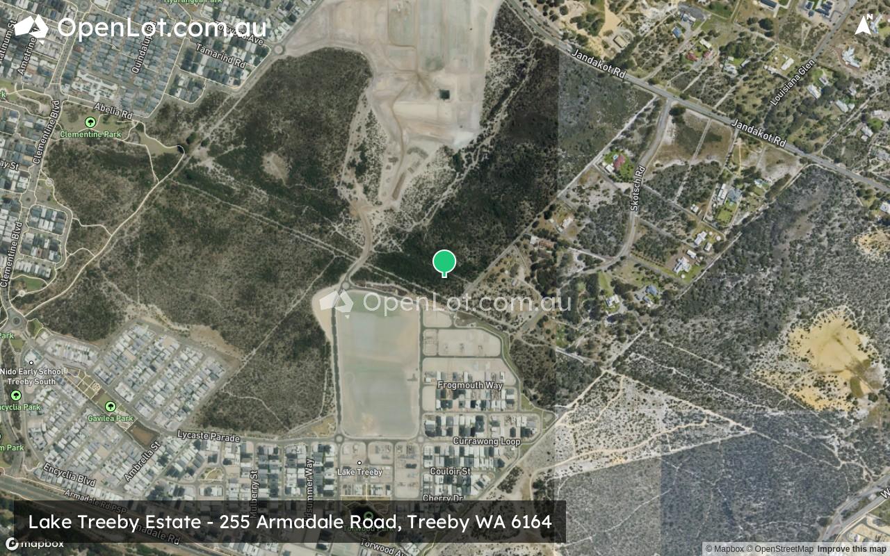 Satellite image for Lake Treeby Estate - 255 Armadale Road, Treeby WA 6164