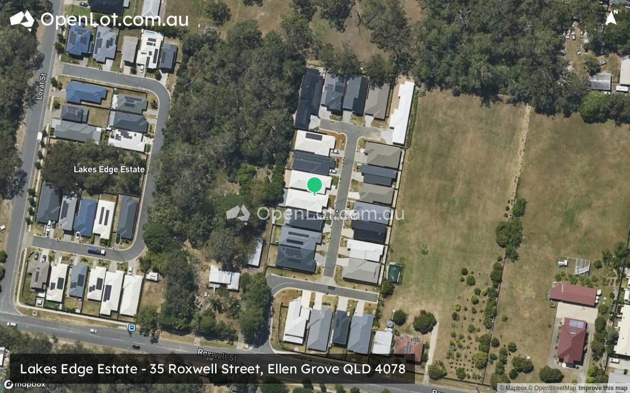 Satellite image for Lakes Edge Estate - 35 Roxwell Street, Ellen Grove QLD 4078