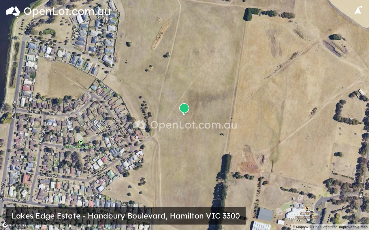 Satellite image for Lakes Edge Estate - Handbury Boulevard, Hamilton VIC 3300