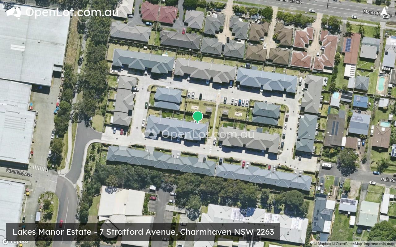 Satellite image for Lakes Manor Estate - 7 Stratford Avenue, Charmhaven NSW 2263