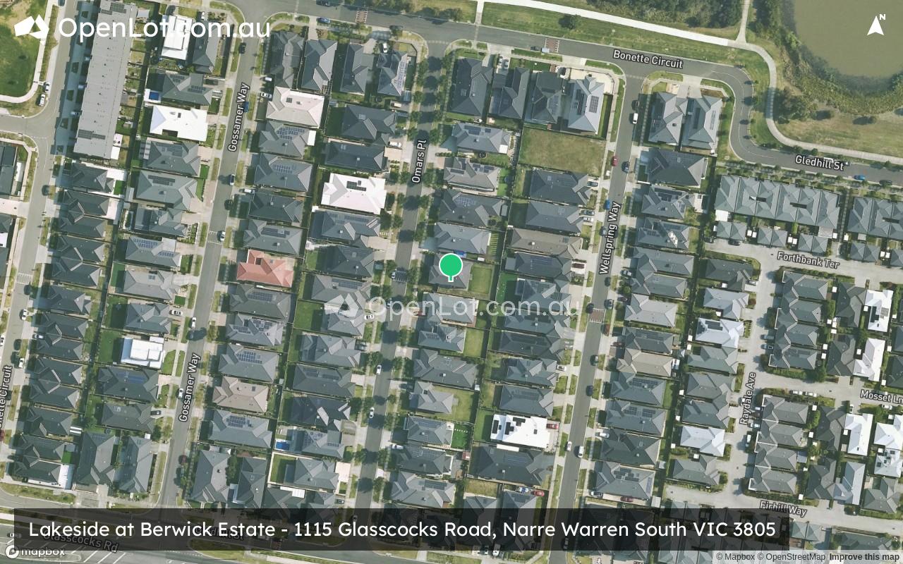 Satellite image for Lakeside at Berwick Estate - 1115 Glasscocks Road, Narre Warren South VIC 3805