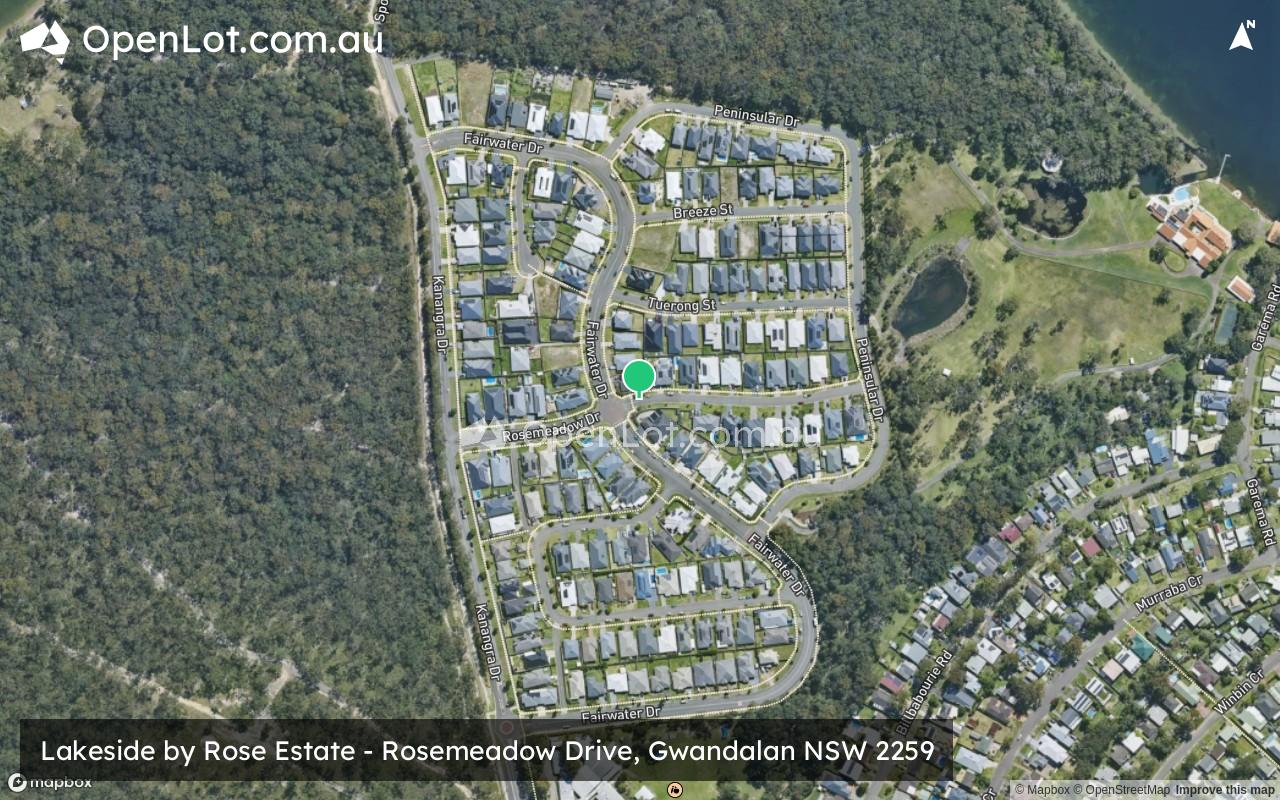Satellite image for Lakeside by Rose Estate - Rosemeadow Drive, Gwandalan NSW 2259