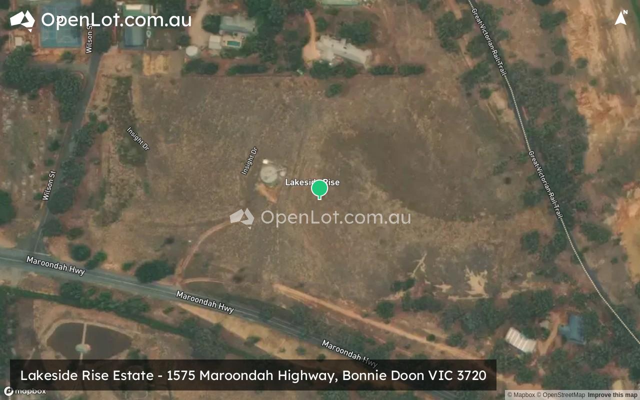 Satellite image for Lakeside Rise Estate - 1575 Maroondah Highway, Bonnie Doon VIC 3720