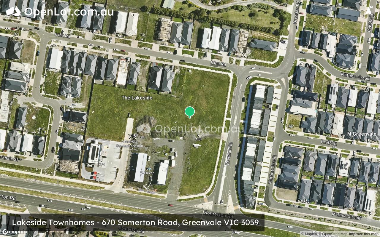 Satellite image for Lakeside Townhomes - 670 Somerton Road, Greenvale VIC 3059