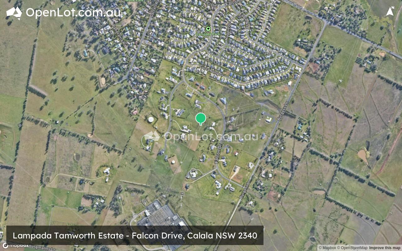 Satellite image for Lampada Tamworth Estate - Falcon Drive, Calala NSW 2340