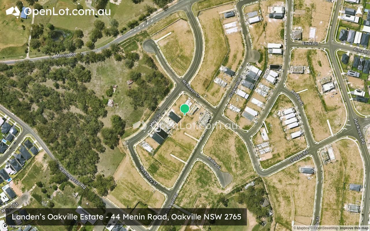 Satellite image for Landen’s Oakville Estate - 44 Menin Road, Oakville NSW 2765