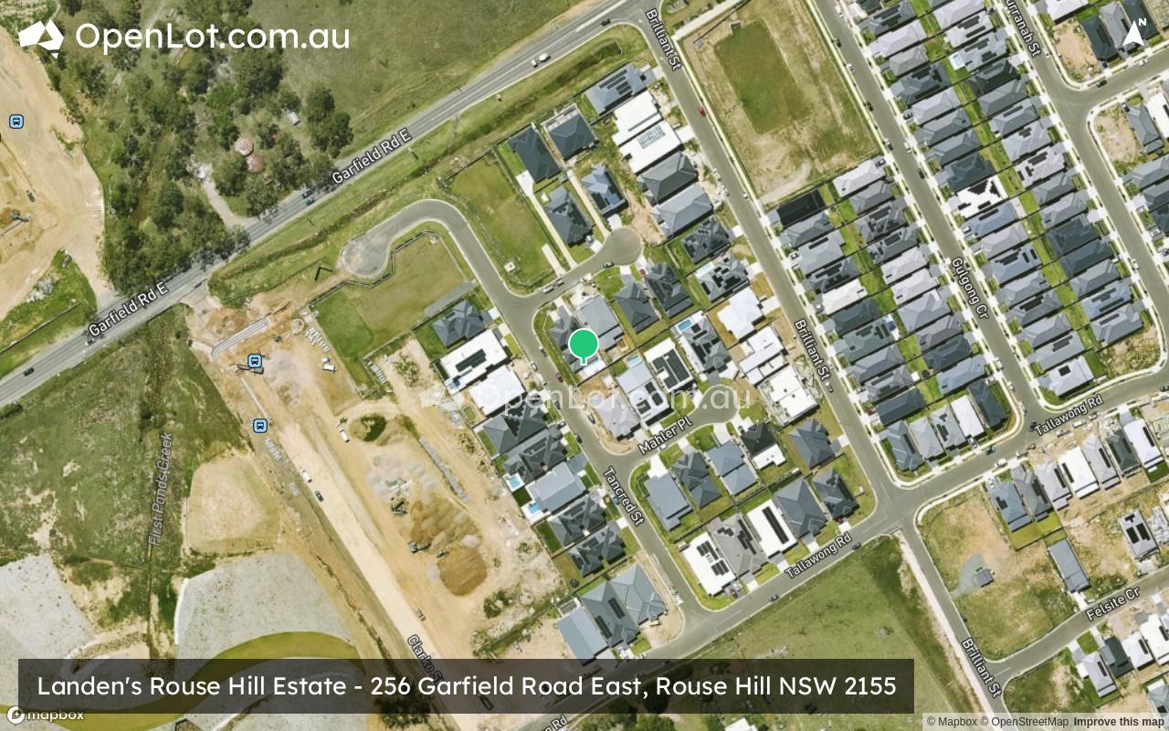 Satellite image for Landen's Rouse Hill Estate - 256 Garfield Road East, Rouse Hill NSW 2155