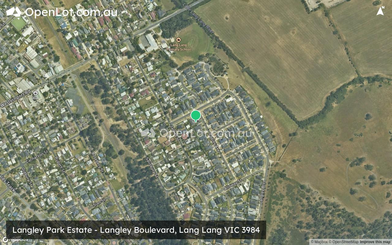 Satellite image for Langley Park Estate - Langley Boulevard, Lang Lang VIC 3984