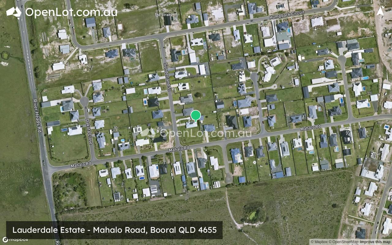 Satellite image for Lauderdale Estate - Mahalo Road, Booral QLD 4655