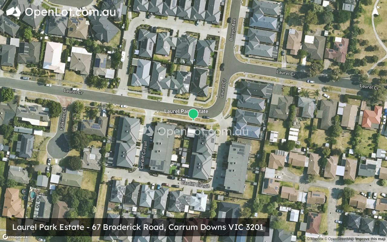 Satellite image for Laurel Park Estate - 67 Broderick Road, Carrum Downs VIC 3201