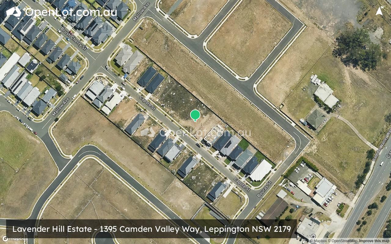 Satellite image for Lavender Hill Estate - 1395 Camden Valley Way, Leppington NSW 2179
