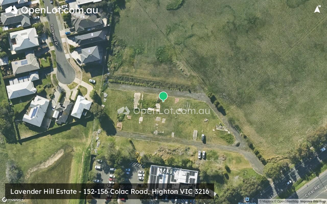 Satellite image for Lavender Hill Estate - 152-156 Colac Road, Highton VIC 3216