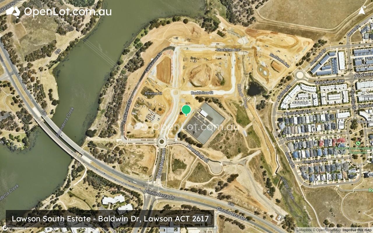 Satellite image for Lawson South Estate - Baldwin Dr, Lawson ACT 2617