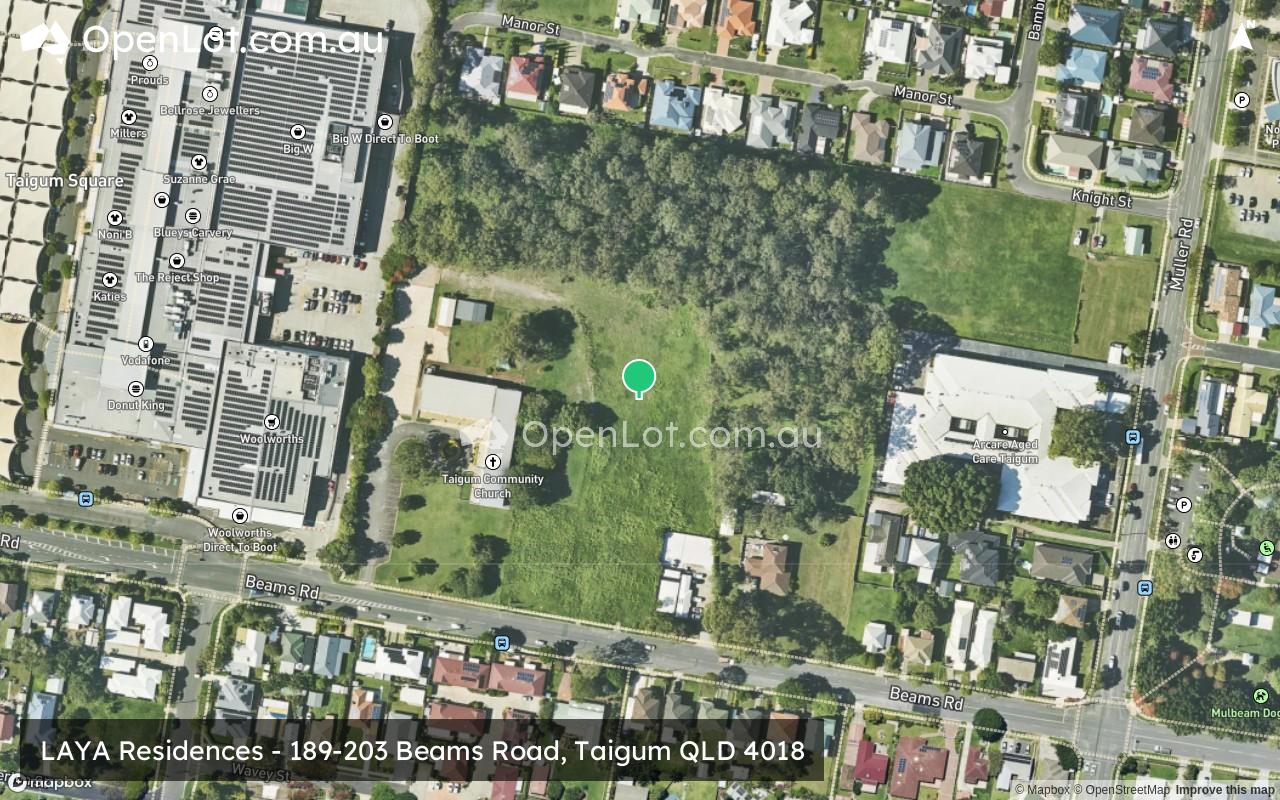 Satellite image for LAYA Residences - 189-203 Beams Road, Taigum QLD 4018