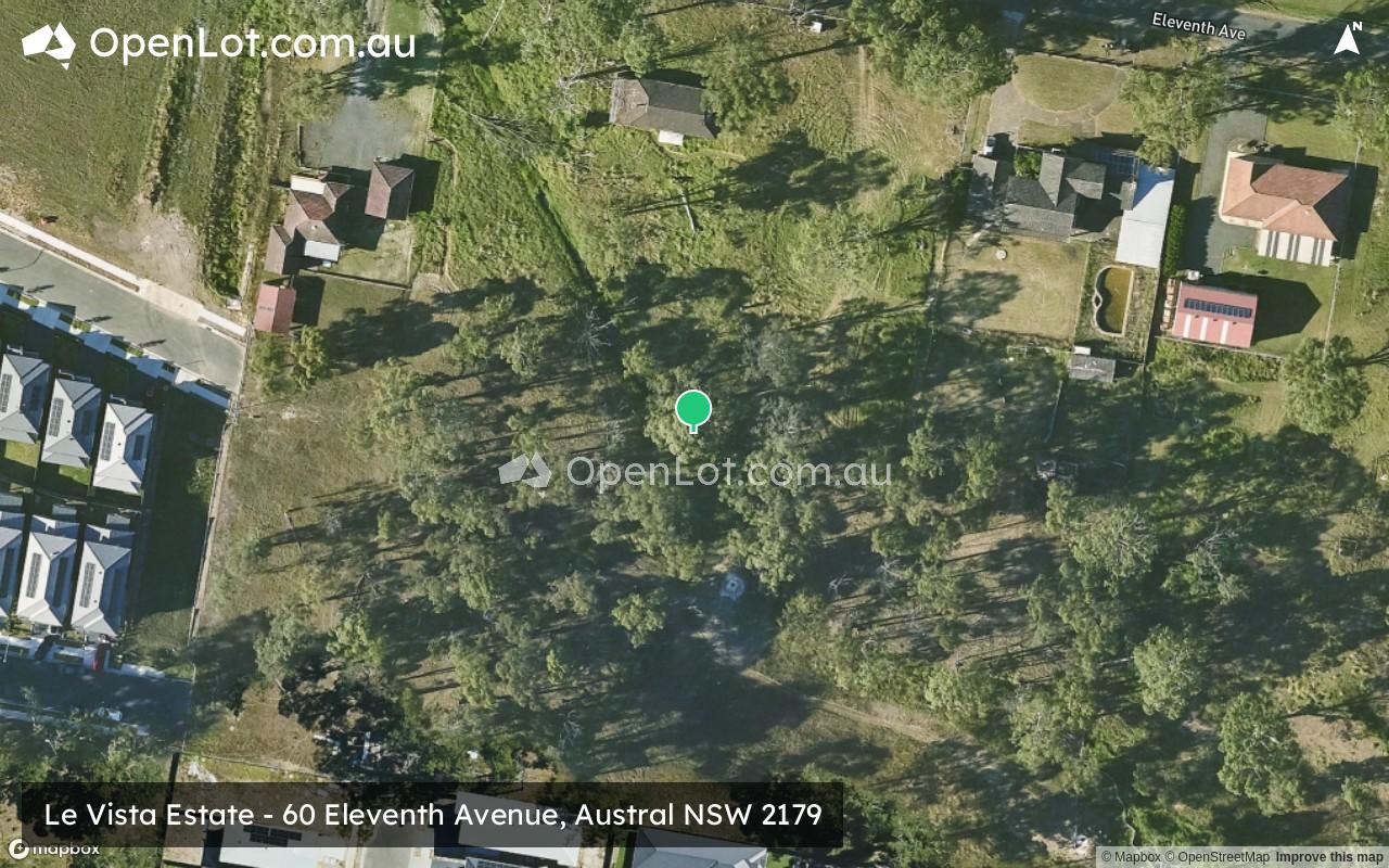Satellite image for Le Vista Estate - 60 Eleventh Avenue, Austral NSW 2179