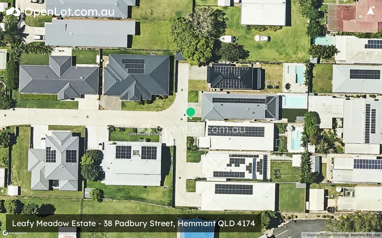 Satellite image for Leafy Meadow Estate - 38 Padbury Street, Hemmant QLD 4174