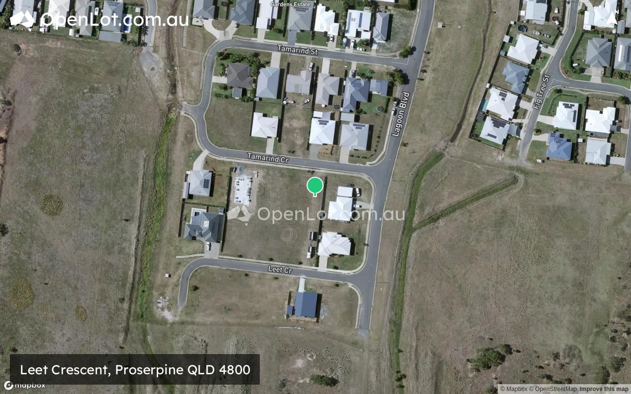 Satellite image for Leet Crescent, Proserpine QLD 4800