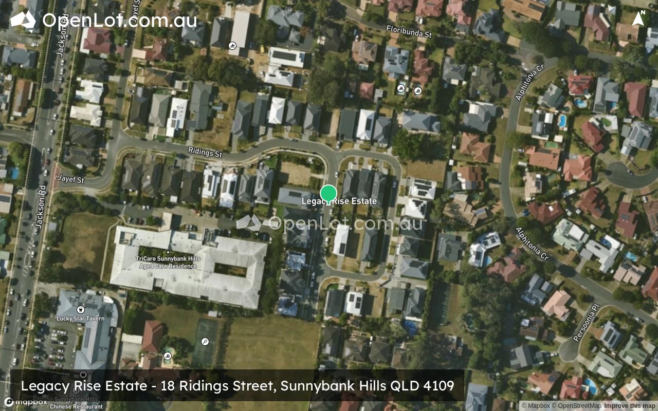 Satellite image for Legacy Rise Estate - 18 Ridings Street, Sunnybank Hills QLD 4109