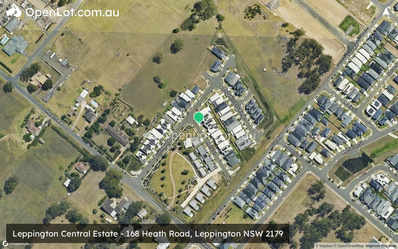 Satellite image for Leppington Central Estate - 168 Heath Road, Leppington NSW 2179