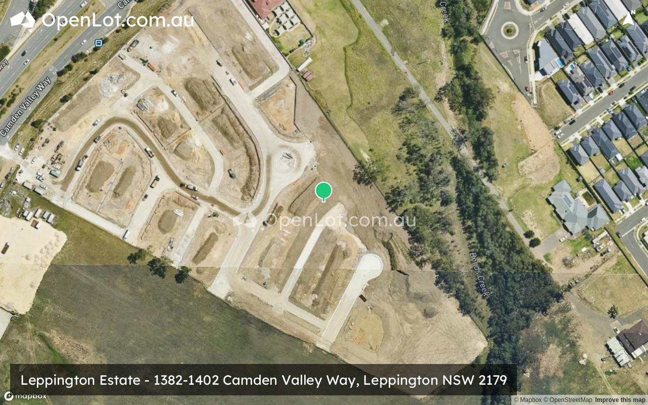 Satellite image for Leppington Estate - 1382-1402 Camden Valley Way, Leppington NSW 2179