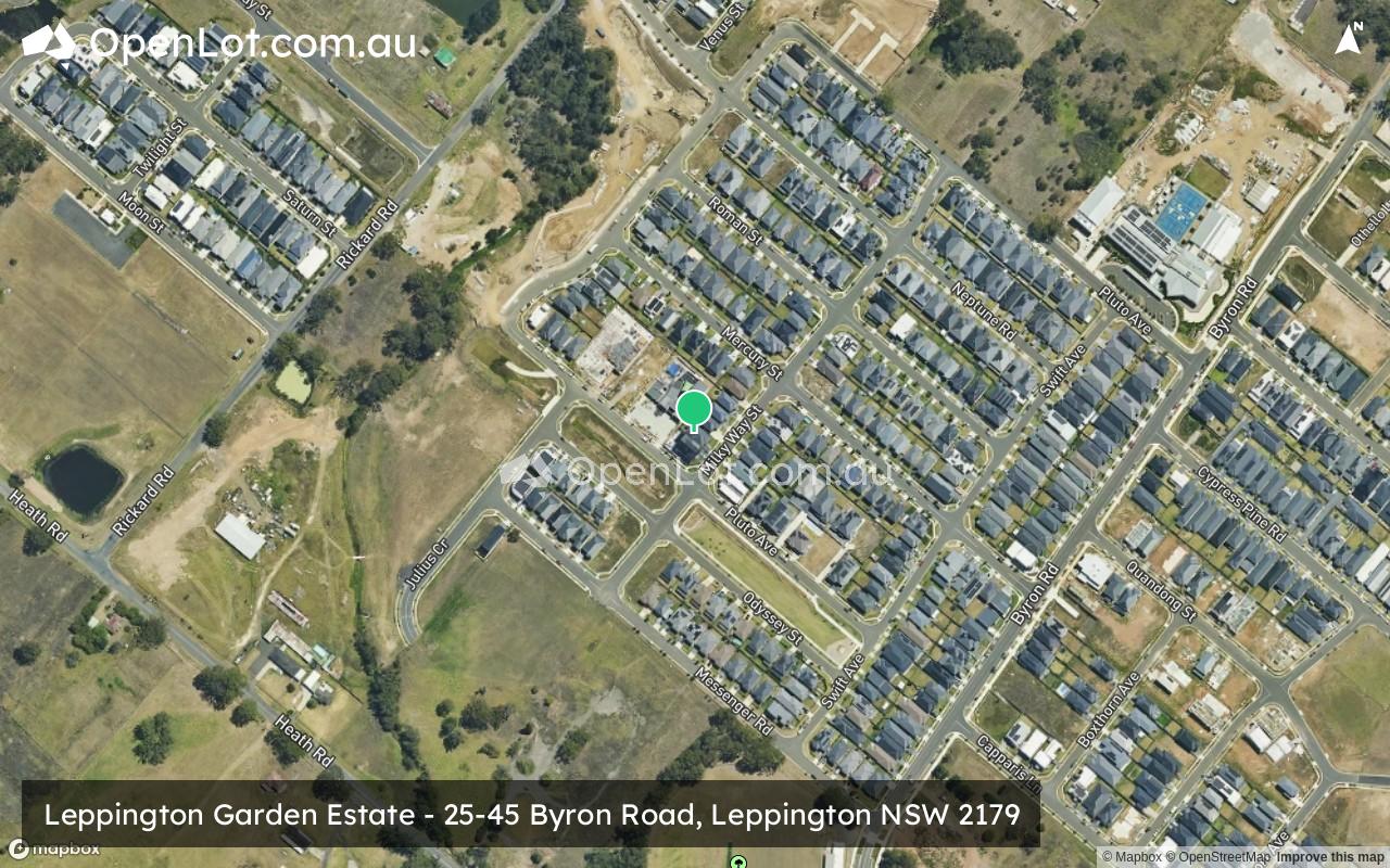 Satellite image for Leppington Garden Estate - 25-45 Byron Road, Leppington NSW 2179
