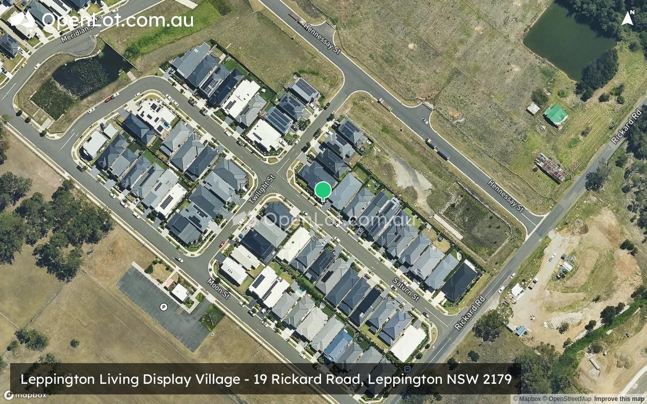Satellite image for Leppington Living Display Village - 19 Rickard Road, Leppington NSW 2179