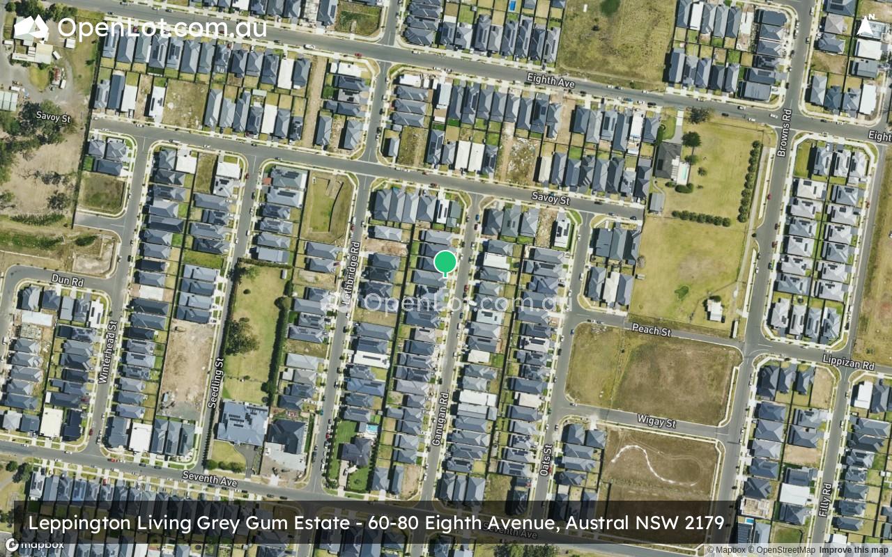 Satellite image for Leppington Living Grey Gum Estate - 60-80 Eighth Avenue, Austral NSW 2179