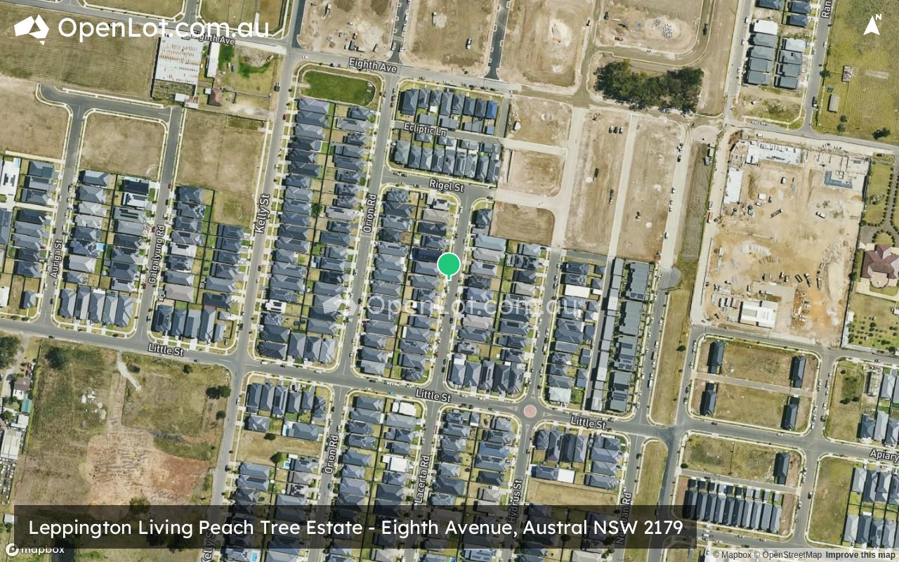 Satellite image for Leppington Living Peach Tree Estate - Eighth Avenue, Austral NSW 2179