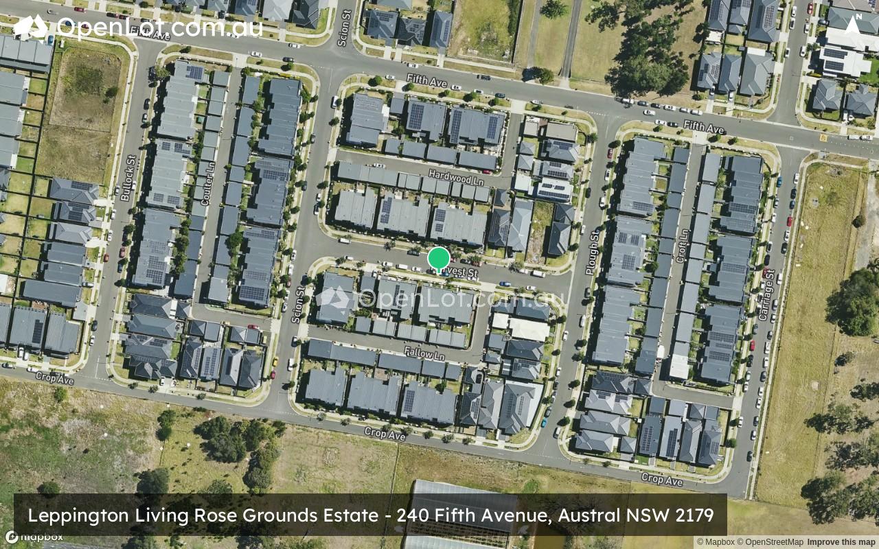 Satellite image for Leppington Living Rose Grounds Estate - 240 Fifth Avenue, Austral NSW 2179