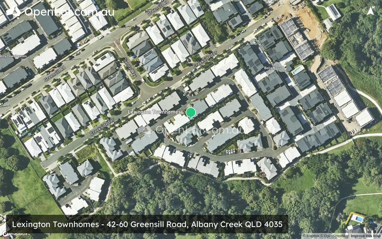 Satellite image for Lexington Townhomes - 42-60 Greensill Road, Albany Creek QLD 4035