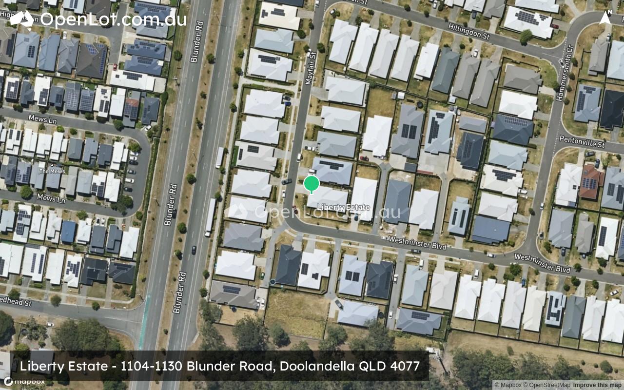 Satellite image for Liberty Estate - 1104-1130 Blunder Road, Doolandella QLD 4077