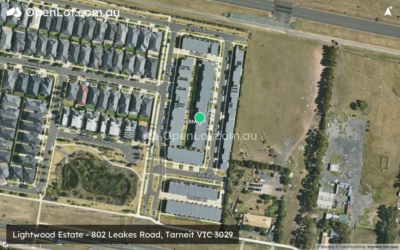 Satellite image for Lightwood Estate - 802 Leakes Road, Tarneit VIC 3029