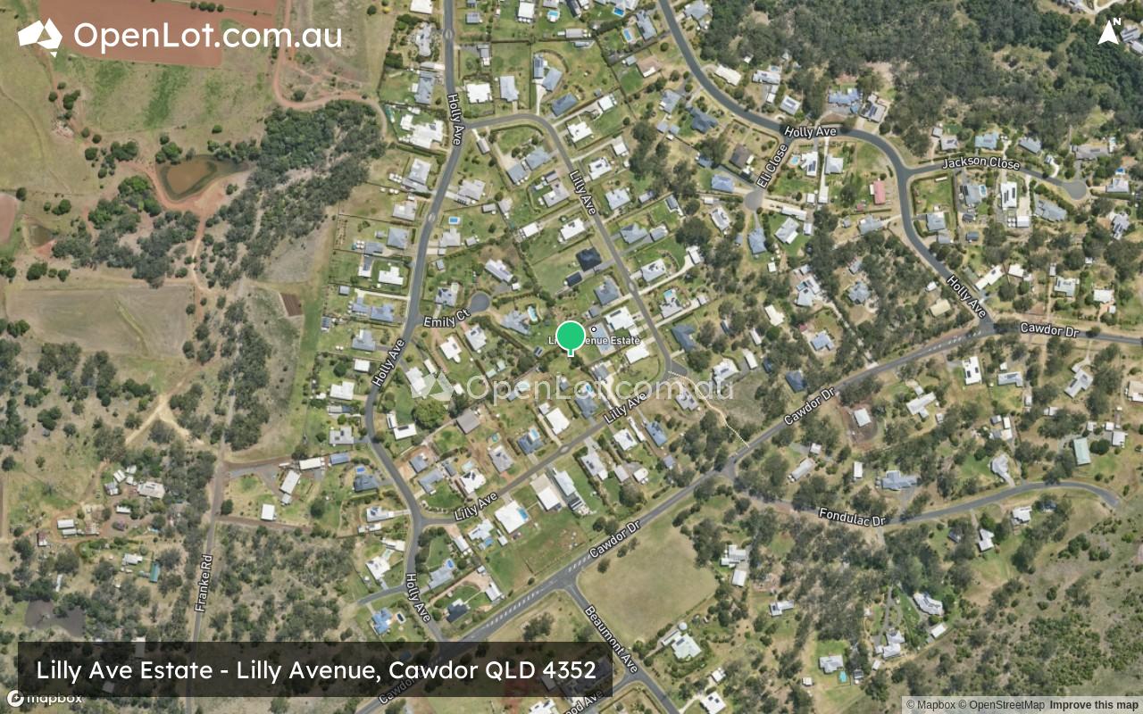 Satellite image for Lilly Ave Estate - Lilly Avenue, Cawdor QLD 4352