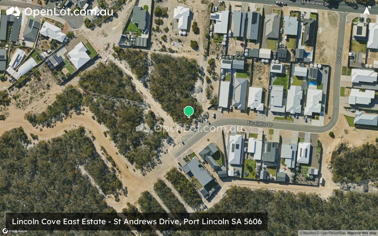 Satellite image for Lincoln Cove East Estate - St Andrews Drive, Port Lincoln SA 5606