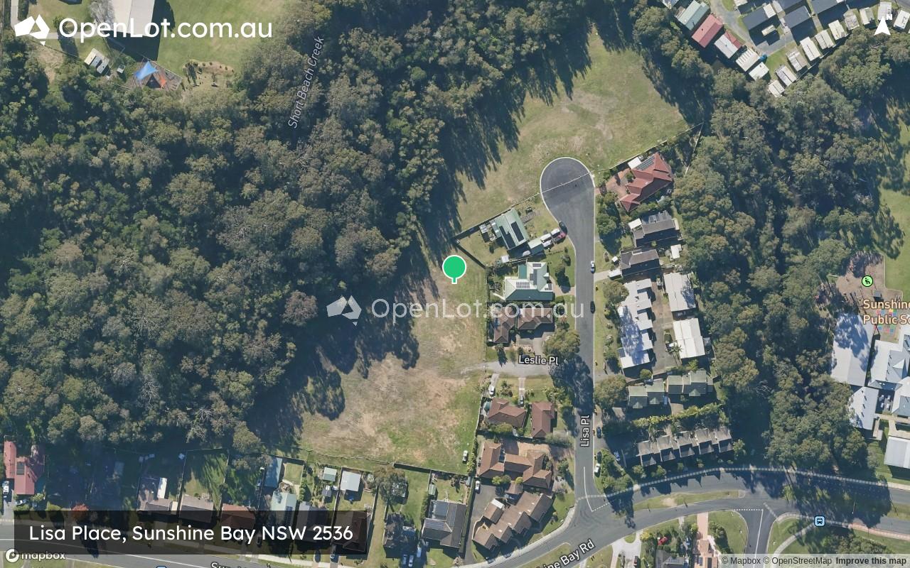 Satellite image for Lisa Place, Sunshine Bay NSW 2536