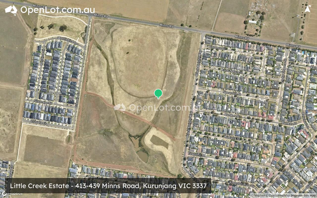 Satellite image for Little Creek Estate - 413-439 Minns Road, Kurunjang VIC 3337