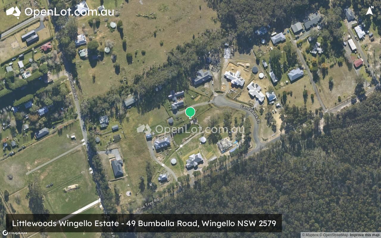 Satellite image for Littlewoods Wingello Estate - 49 Bumballa Road, Wingello NSW 2579