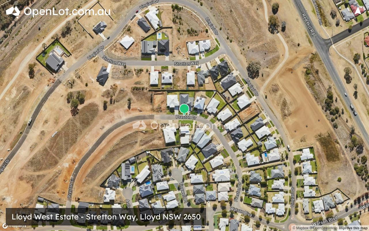 Satellite image for Lloyd West Estate - Stretton Way, Lloyd NSW 2650
