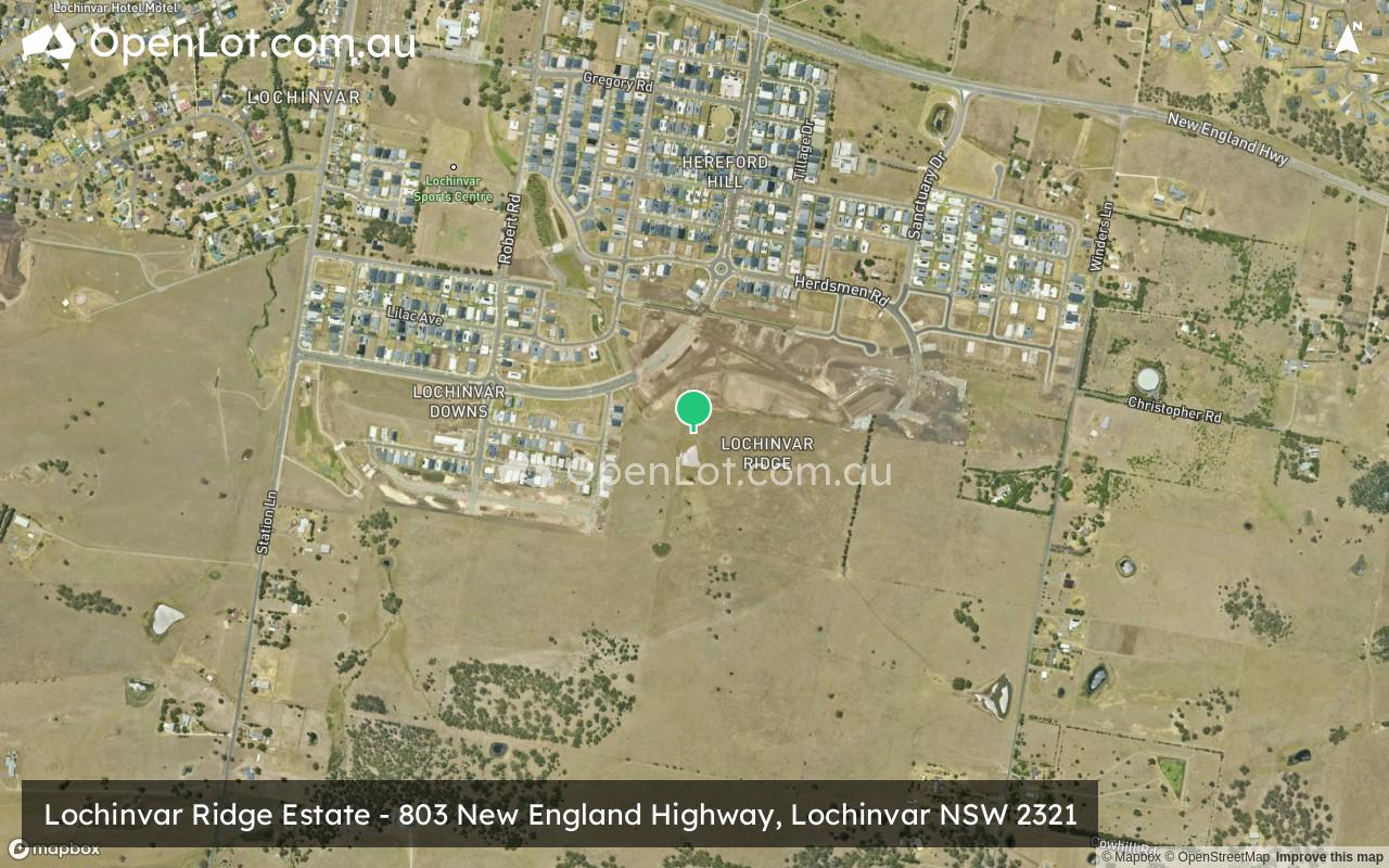 Satellite image for Lochinvar Ridge Estate - 803 New England Highway, Lochinvar NSW 2321