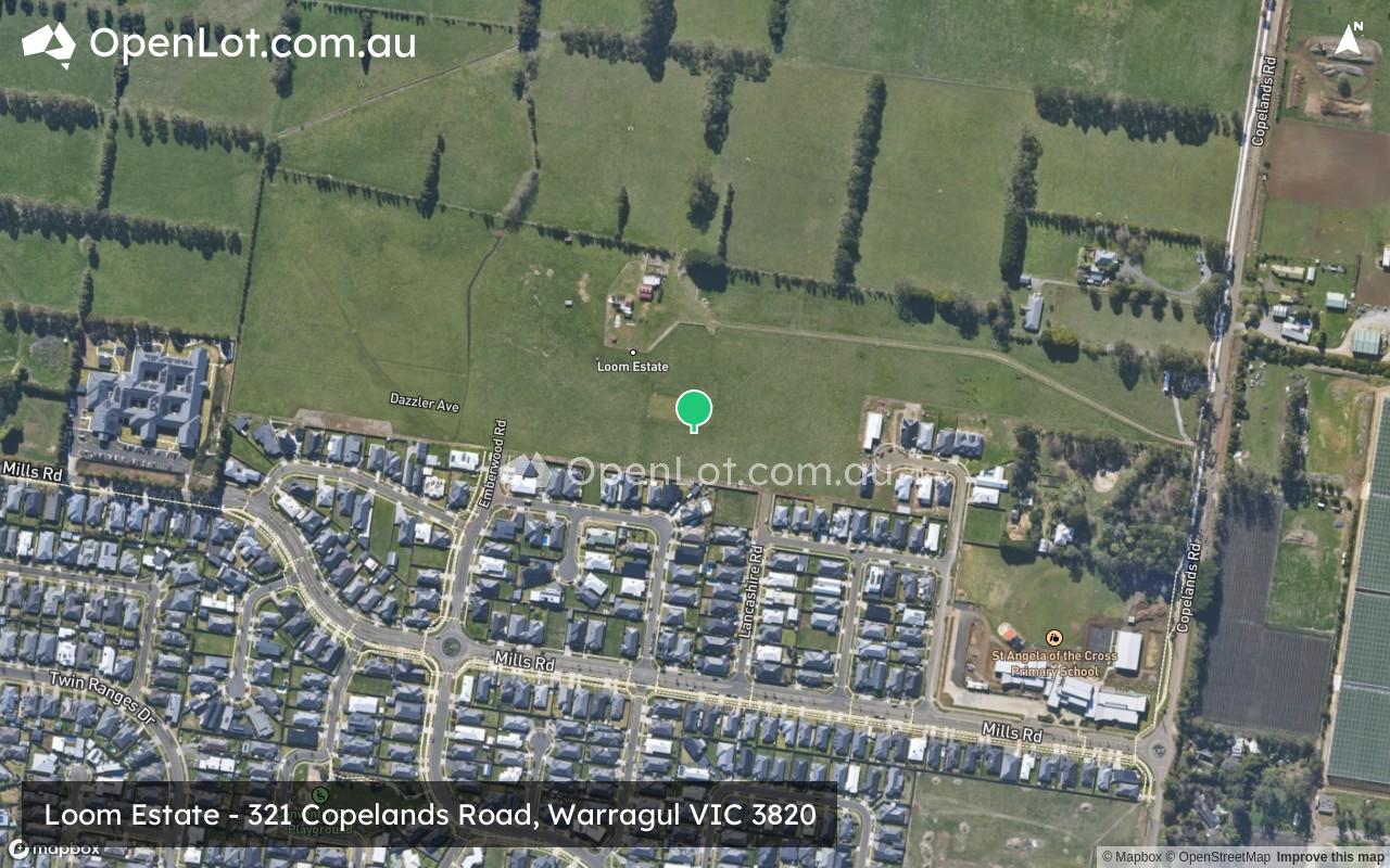 Satellite image for Loom Estate - 321 Copelands Road, Warragul VIC 3820