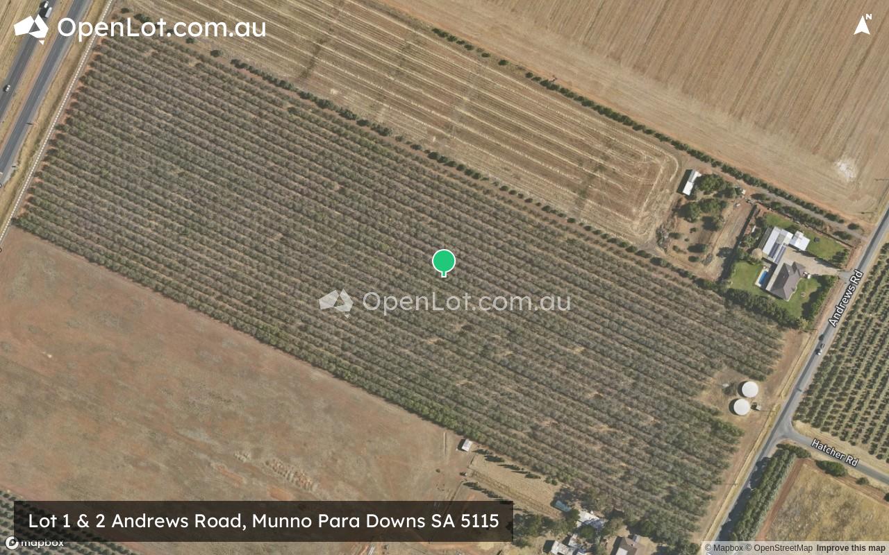 Satellite image for Lot 1 & 2 Andrews Road, Munno Para Downs SA 5115
