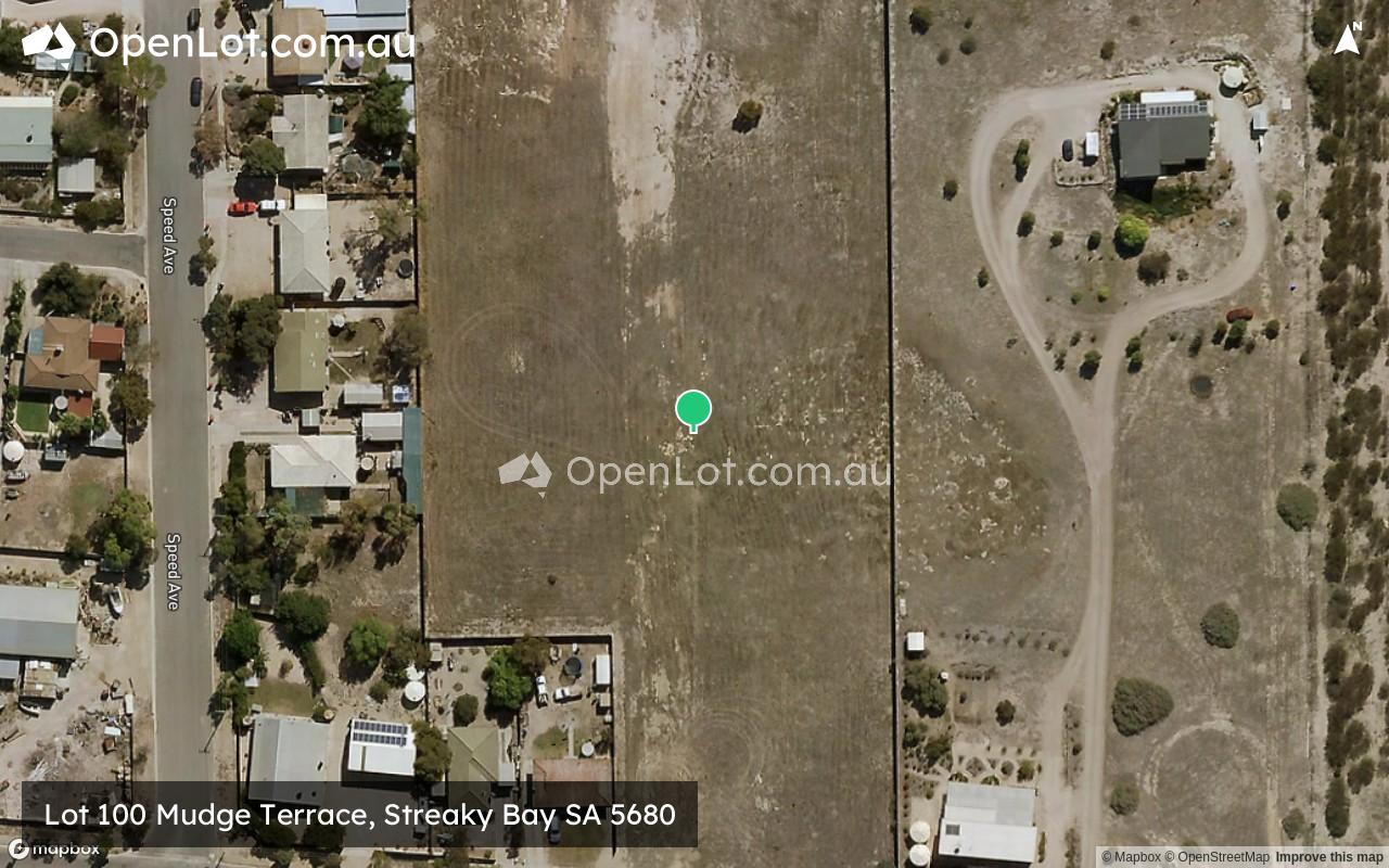 Satellite image for Lot 100 Mudge Terrace, Streaky Bay SA 5680