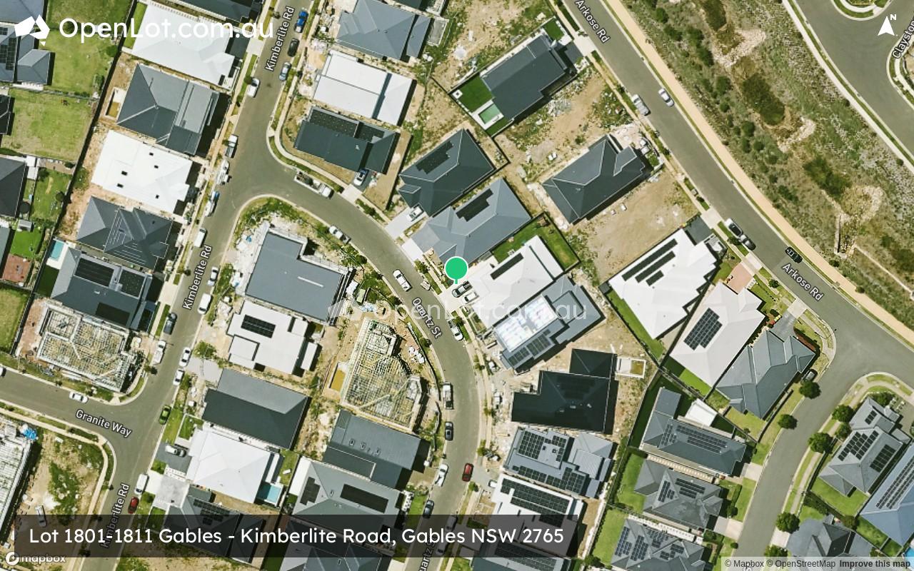 Satellite image for Lot 1801-1811 Gables - Kimberlite Road, Gables NSW 2765