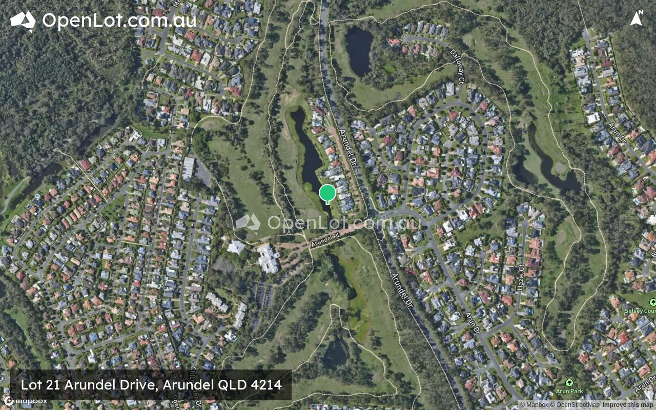 Satellite image for Lot 21 Arundel Drive, Arundel QLD 4214