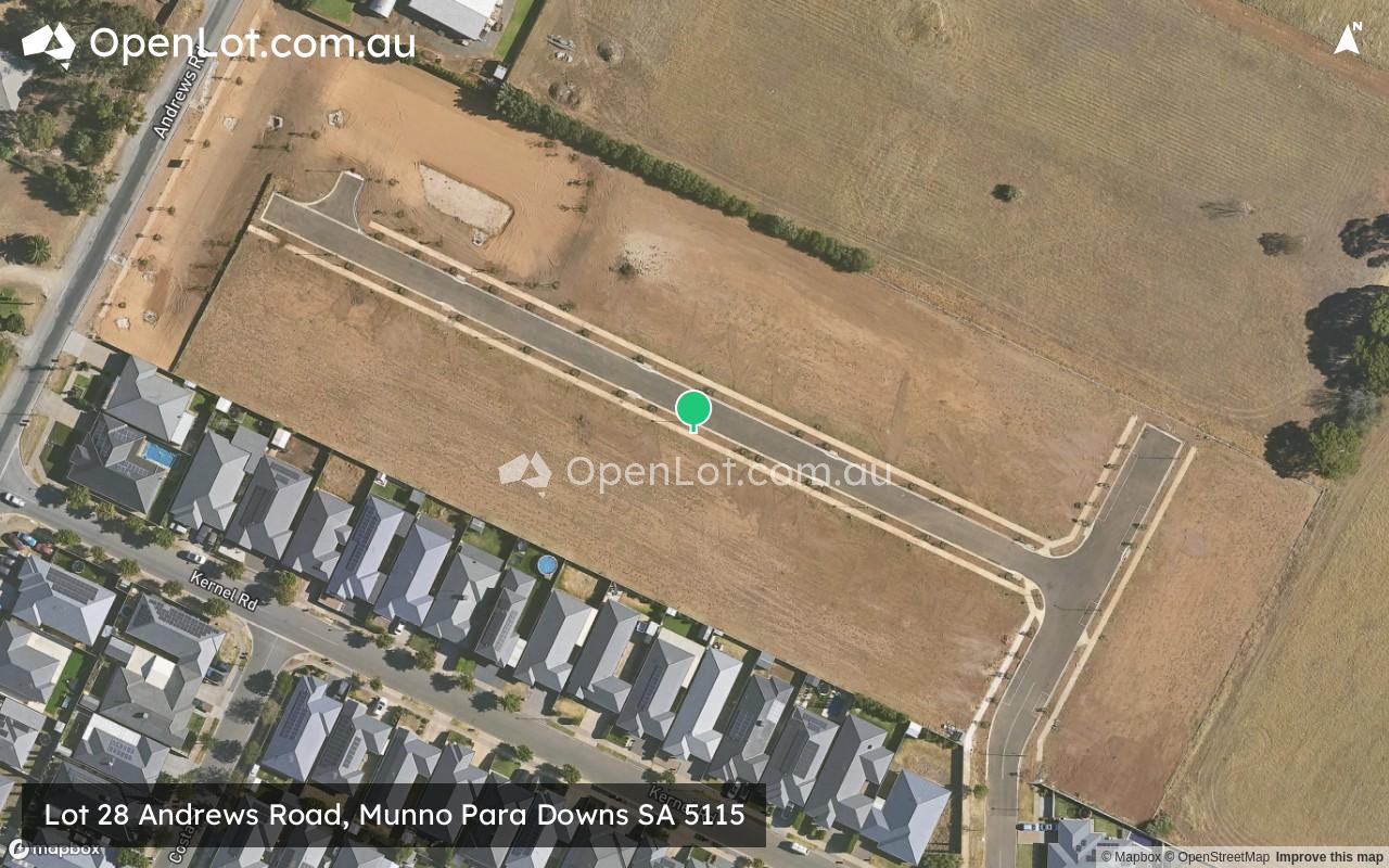 Satellite image for Lot 28 Andrews Road, Munno Para Downs SA 5115