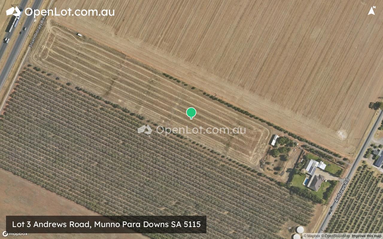 Satellite image for Lot 3 Andrews road, Munno Para Downs SA 5115