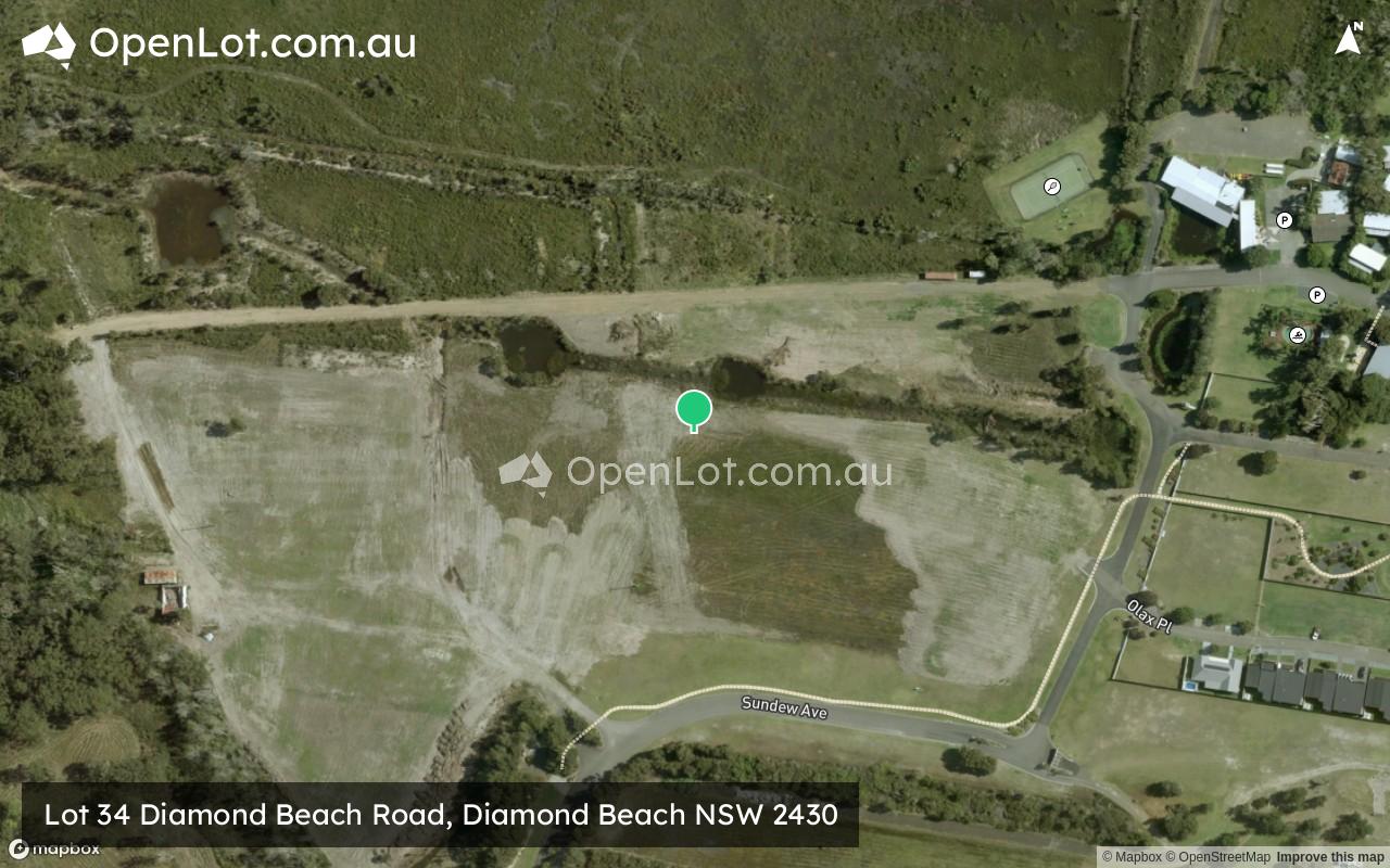 Satellite image for Lot 34 Diamond Beach Road, Diamond Beach NSW 2430