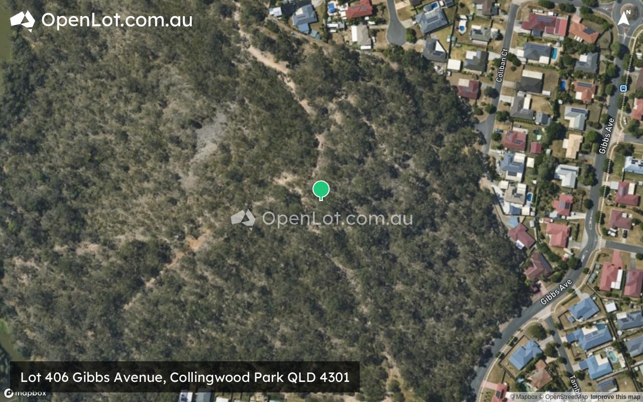 Satellite image for Lot 406 Gibbs Avenue, Collingwood Park QLD 4301