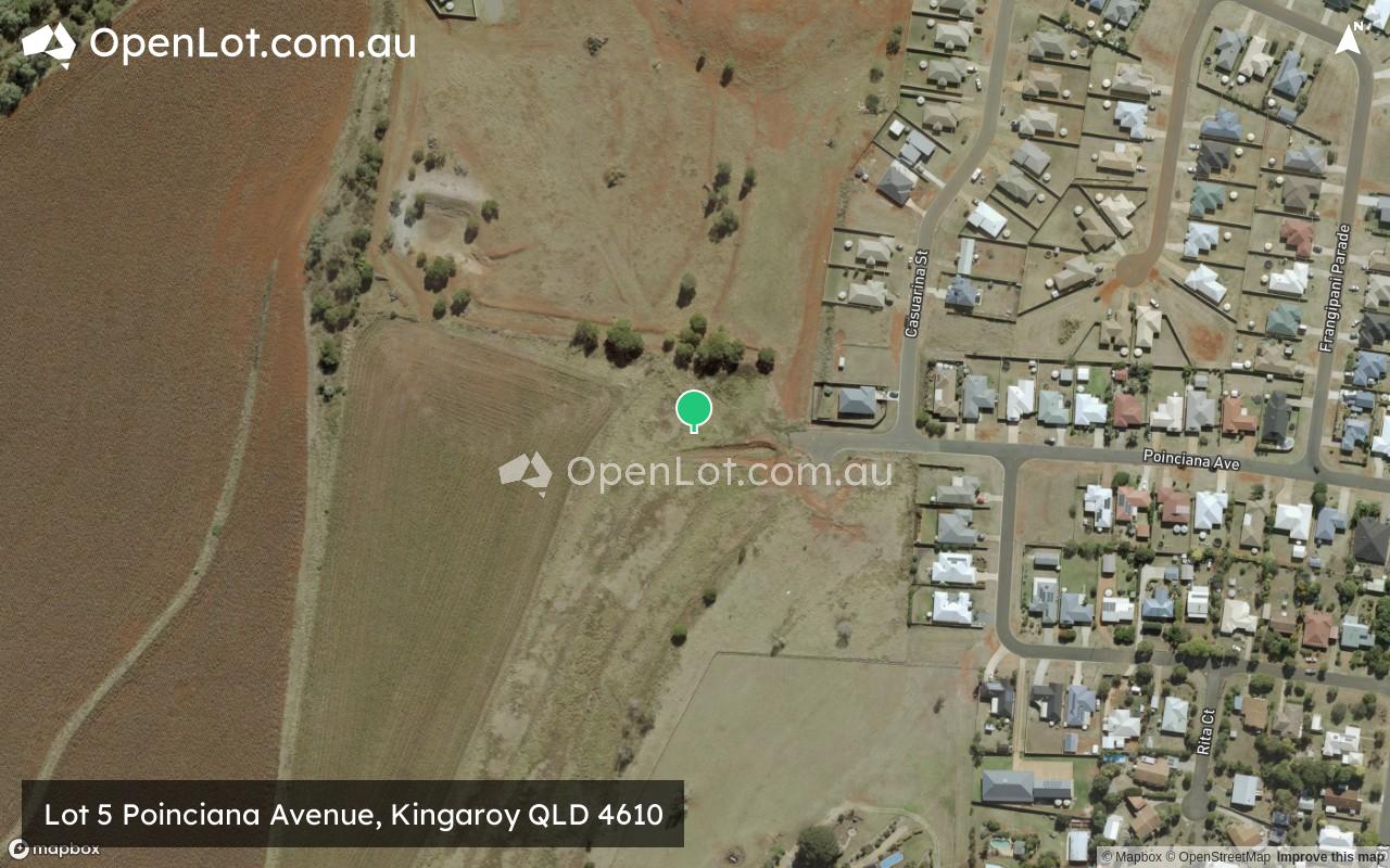 Satellite image for Lot 5 Poinciana Avenue, Kingaroy QLD 4610
