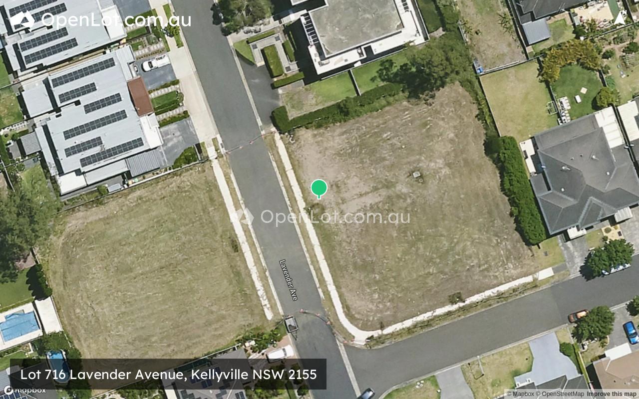 Satellite image for Lot 716 Lavender Avenue, Kellyville NSW 2155